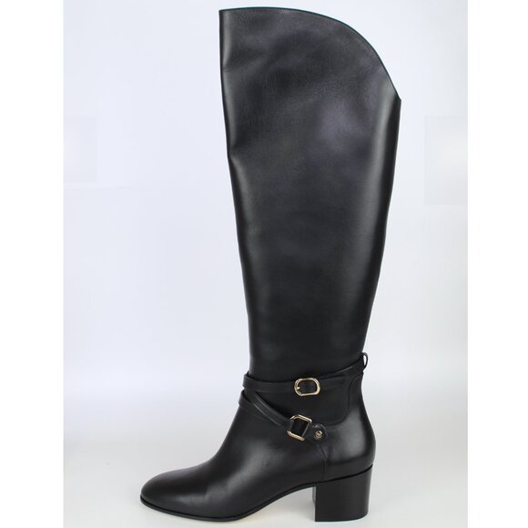 NEW JIMMY CHOO Huxlie 45mm Leather Boots - Work to Weekend - Picture 7 of 16